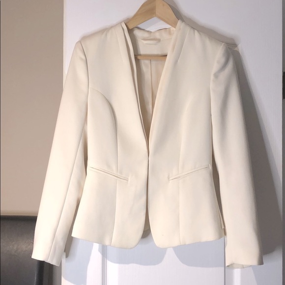 H&M Jackets & Coats | Cream Cropped Blazer | Poshmark